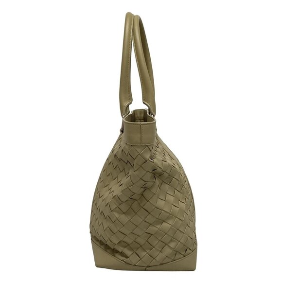 Auth BOTTEGA VENETA Intrecciato 650431 Taupe (Gray Beige) Leather - Picture 5 of 16
